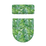 Exotic Tropical Leaf Pattern Print Toilet Lid And Tank Cover Set