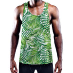 Exotic Tropical Leaf Pattern Print Training Tank Top