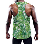 Exotic Tropical Leaf Pattern Print Training Tank Top
