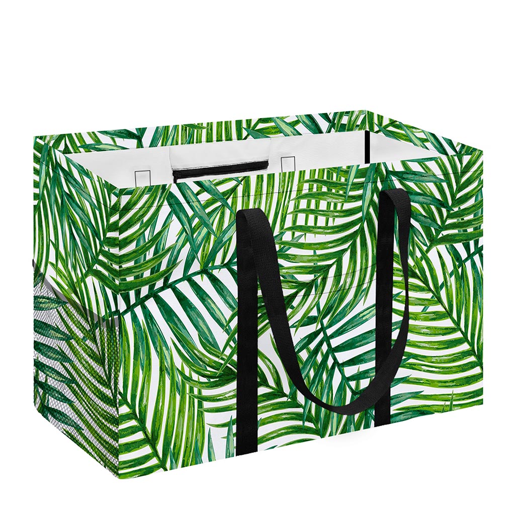 Exotic Tropical Leaf Pattern Print Utility Tote Bag