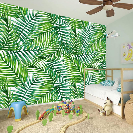 Exotic Tropical Leaf Pattern Print Wall Sticker