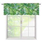 Exotic Tropical Leaf Pattern Print Window Valance