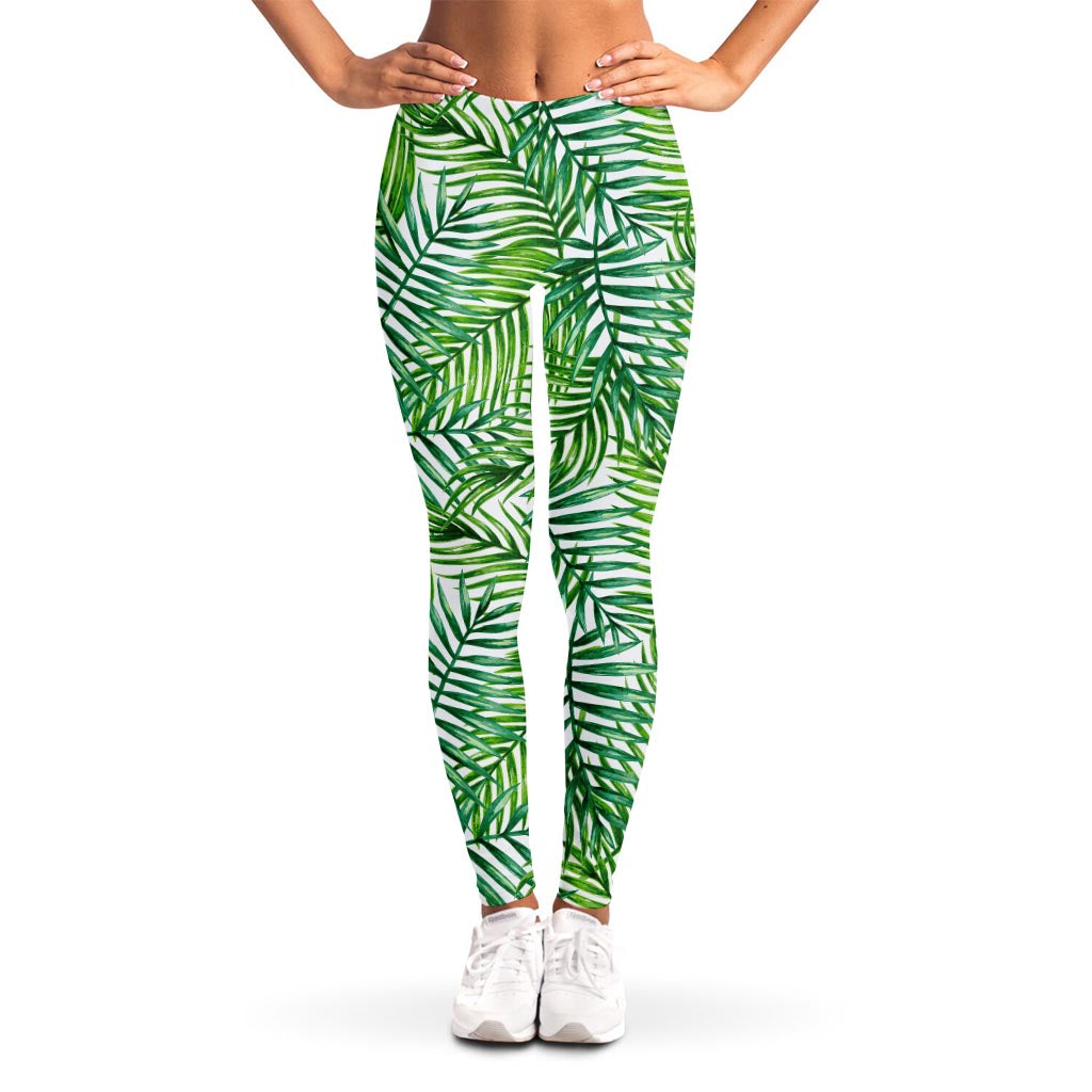 Exotic Tropical Leaf Pattern Print Women's Leggings
