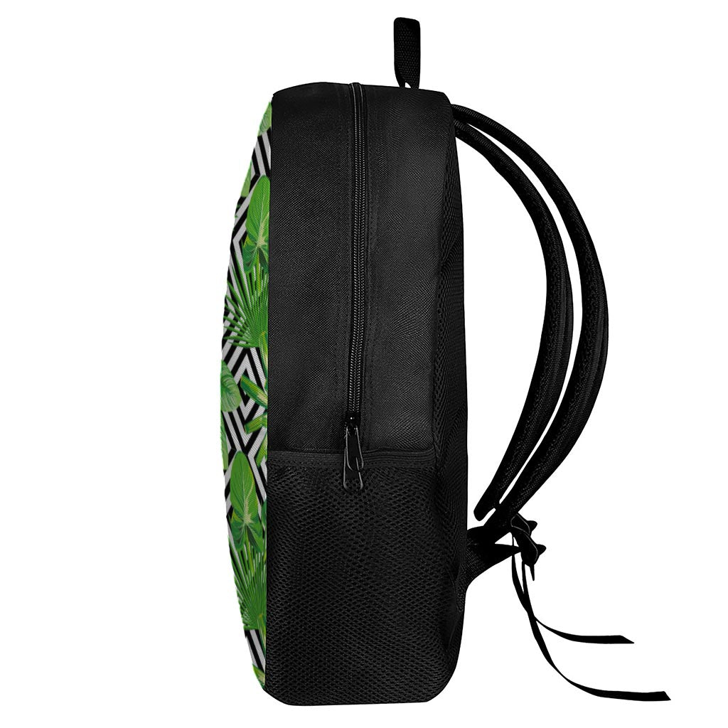 Exotic Tropical Leaves Pattern Print 17 Inch Backpack