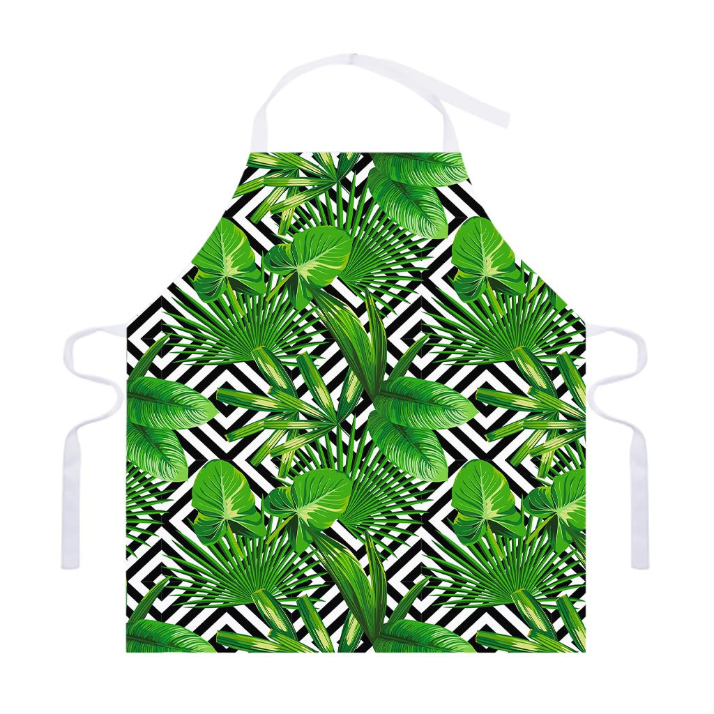 Exotic Tropical Leaves Pattern Print Adjustable Apron