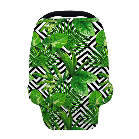 Exotic Tropical Leaves Pattern Print Baby Seat Cover
