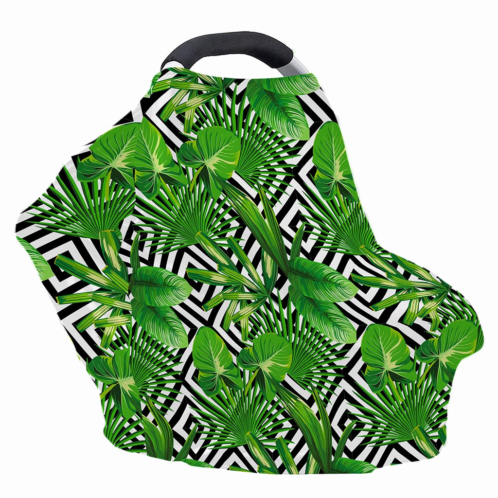 Exotic Tropical Leaves Pattern Print Baby Seat Cover
