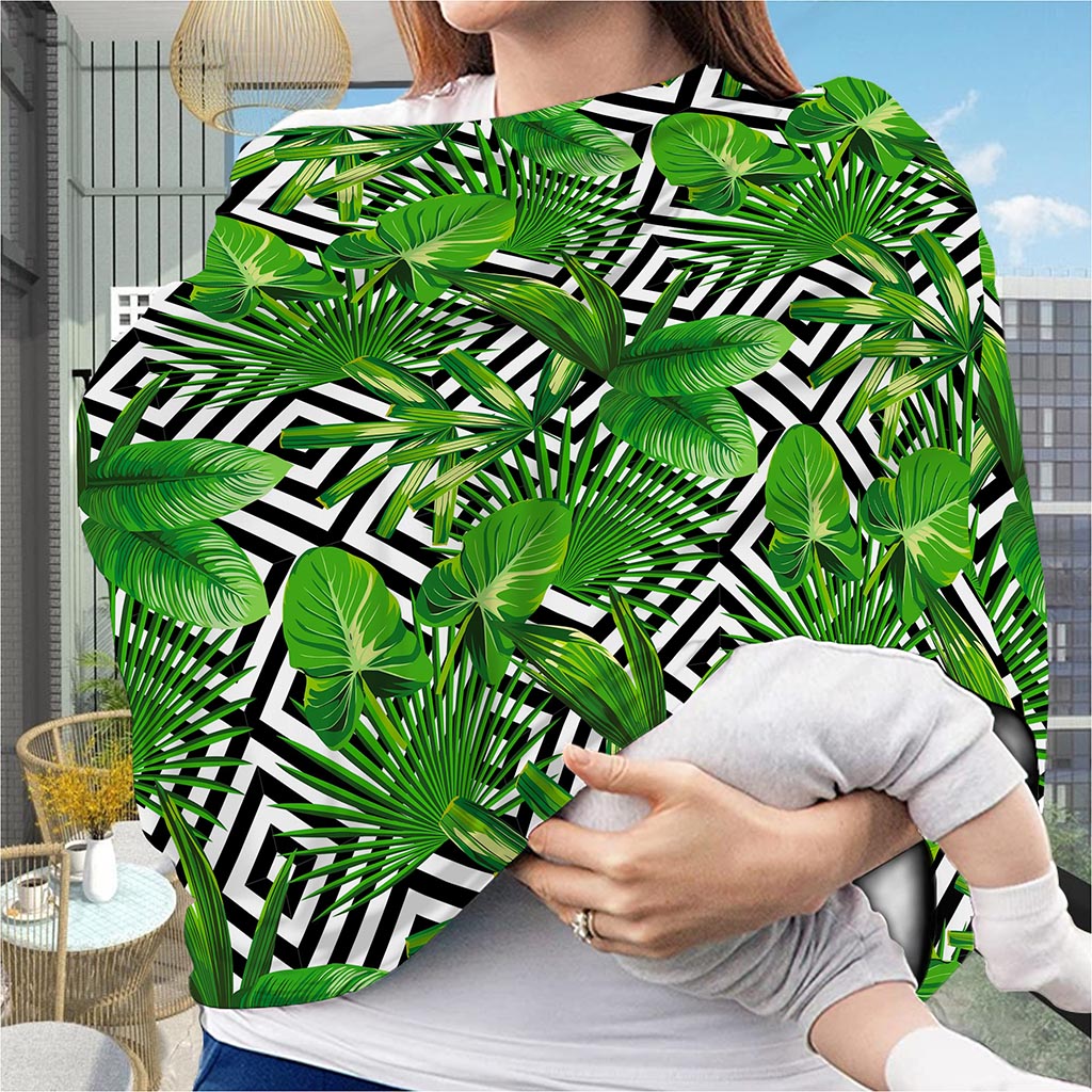 Exotic Tropical Leaves Pattern Print Baby Seat Cover