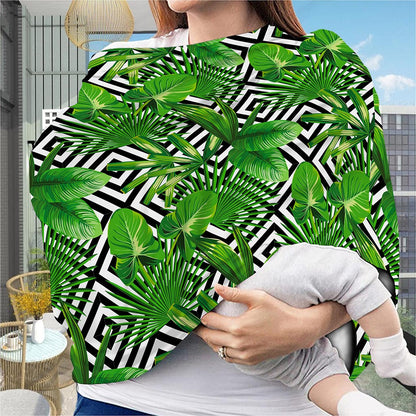 Exotic Tropical Leaves Pattern Print Baby Seat Cover