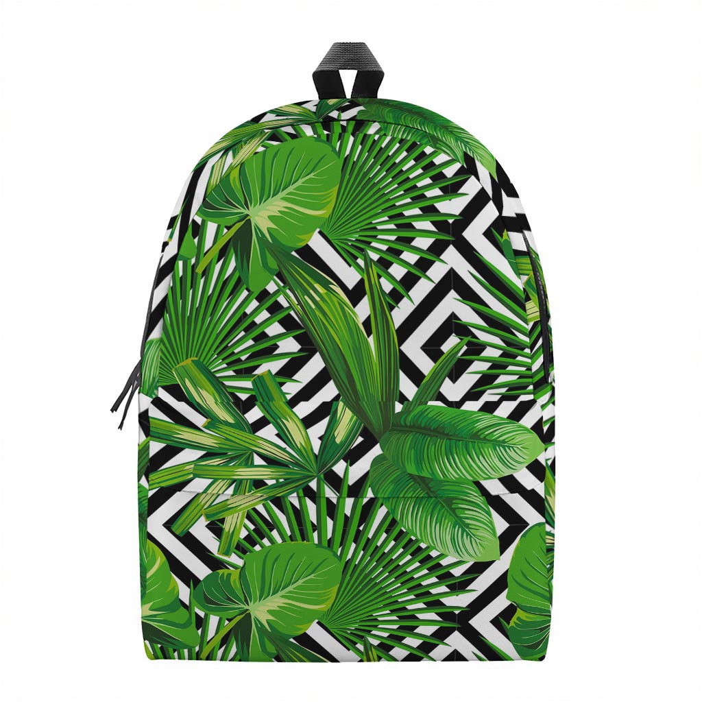 Exotic Tropical Leaves Pattern Print Backpack