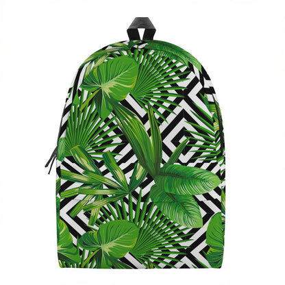 Exotic Tropical Leaves Pattern Print Backpack