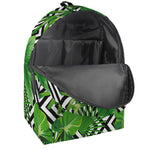 Exotic Tropical Leaves Pattern Print Backpack