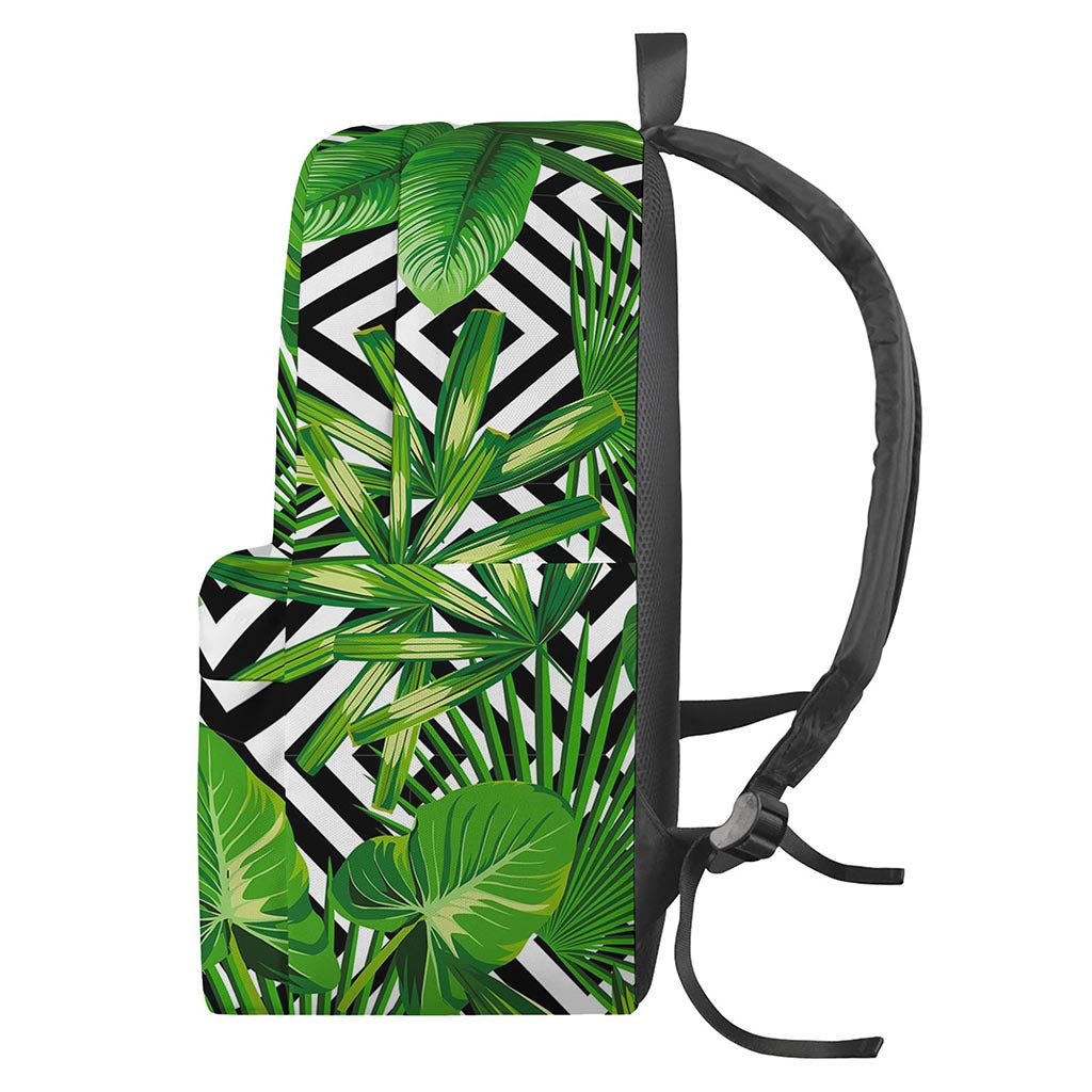 Exotic Tropical Leaves Pattern Print Backpack