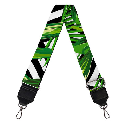 Exotic Tropical Leaves Pattern Print Bag Strap