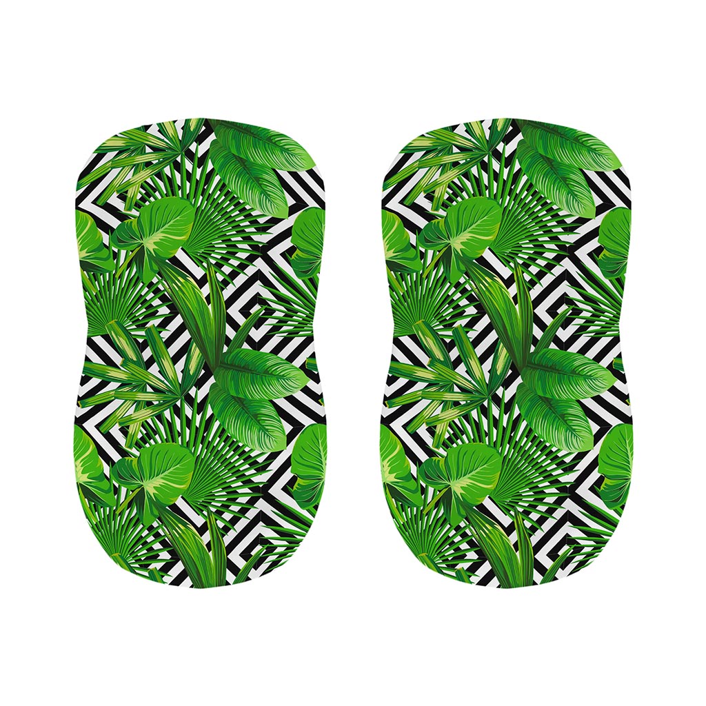 Exotic Tropical Leaves Pattern Print Bar Stool Covers