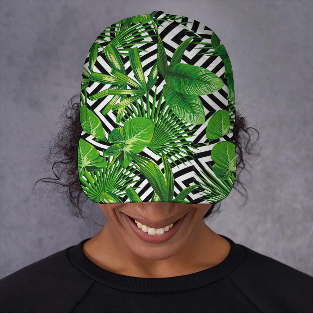 Exotic Tropical Leaves Pattern Print Baseball Cap