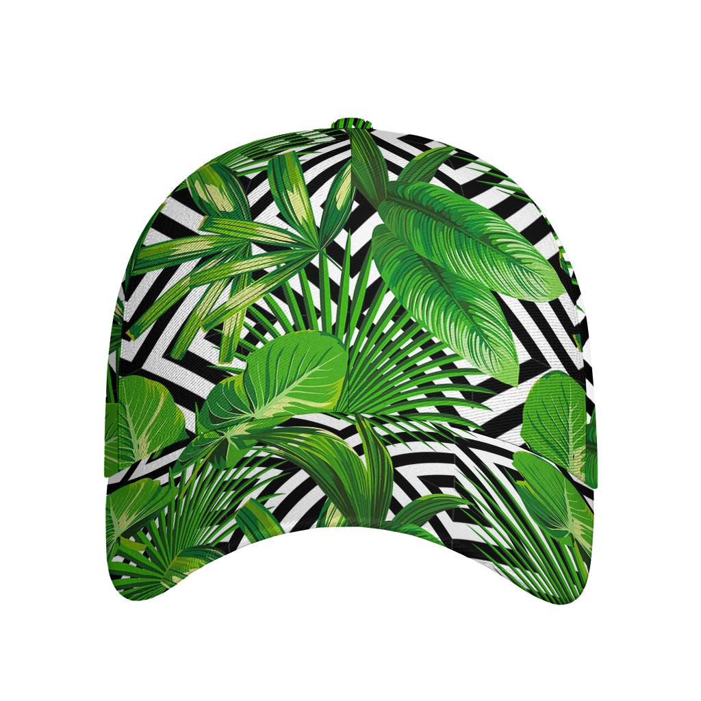 Exotic Tropical Leaves Pattern Print Baseball Cap