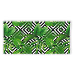 Exotic Tropical Leaves Pattern Print Beach Towel