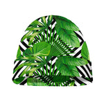 Exotic Tropical Leaves Pattern Print Beanie