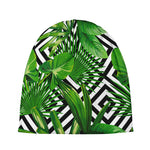 Exotic Tropical Leaves Pattern Print Beanie