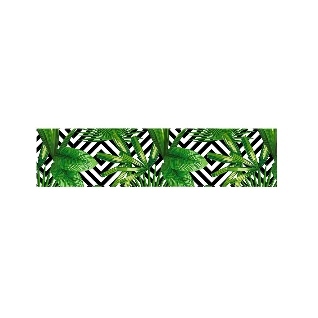 Exotic Tropical Leaves Pattern Print Bed Runner