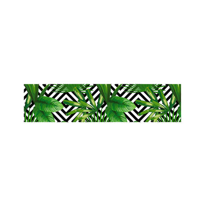 Exotic Tropical Leaves Pattern Print Bed Runner