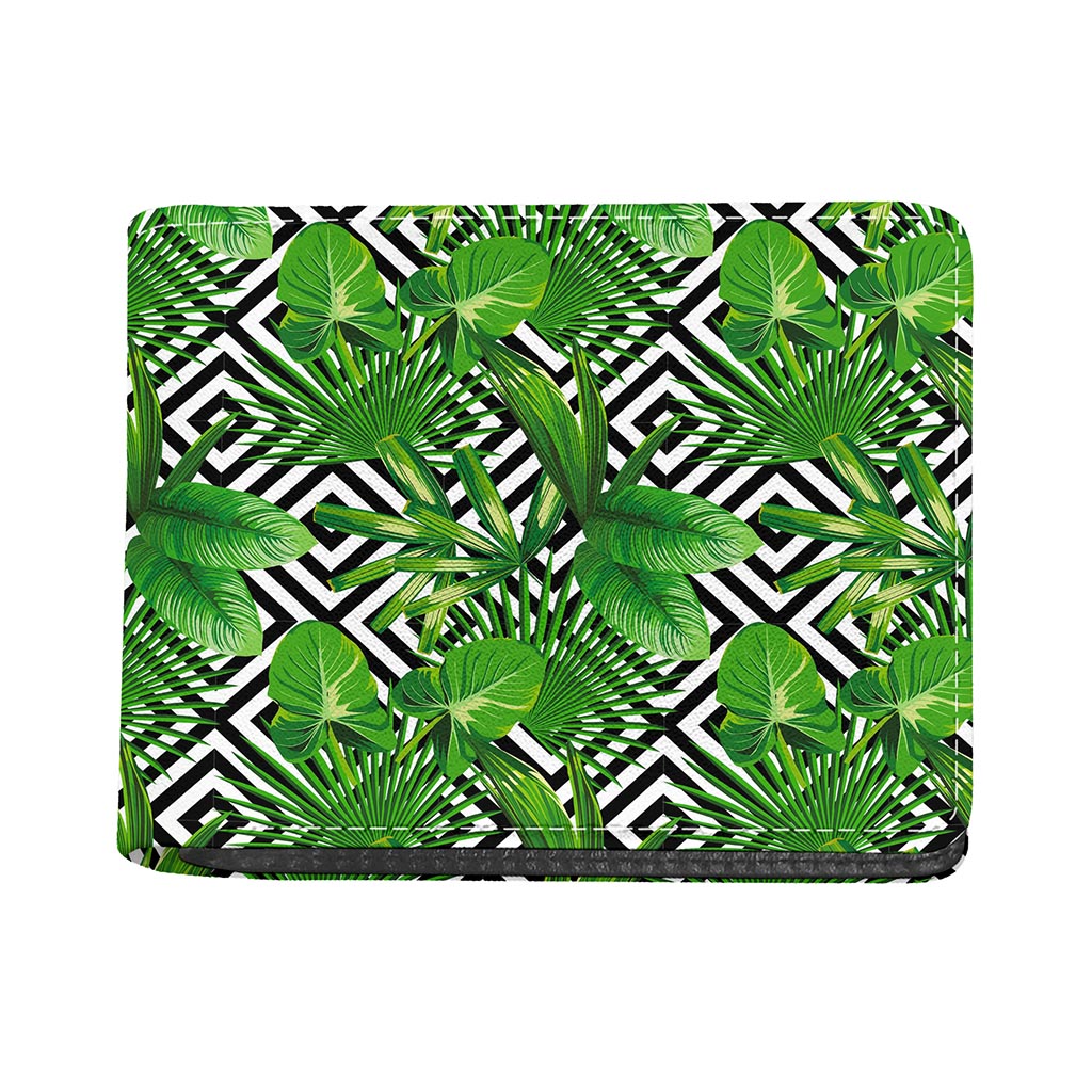 Exotic Tropical Leaves Pattern Print Bifold Wallet