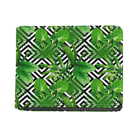 Exotic Tropical Leaves Pattern Print Bifold Wallet