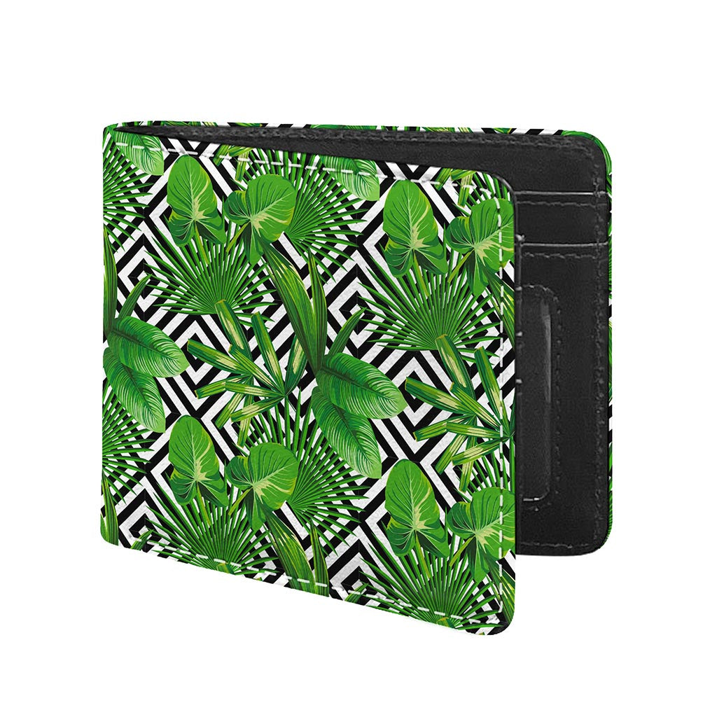 Exotic Tropical Leaves Pattern Print Bifold Wallet