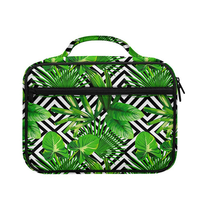 Exotic Tropical Leaves Pattern Print Briefcase Bible Bag