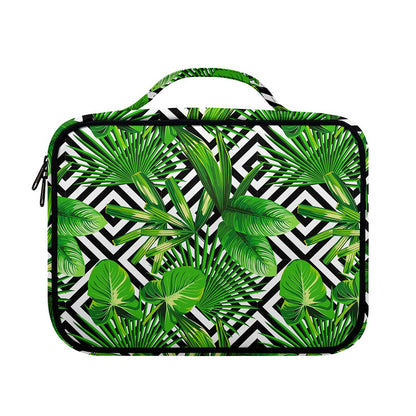 Exotic Tropical Leaves Pattern Print Briefcase Bible Bag