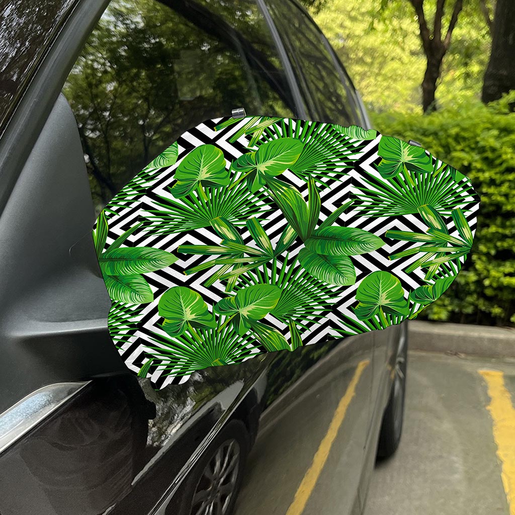 Exotic Tropical Leaves Pattern Print Car Side Mirror Covers