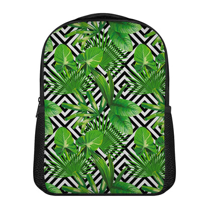 Exotic Tropical Leaves Pattern Print Casual Backpack