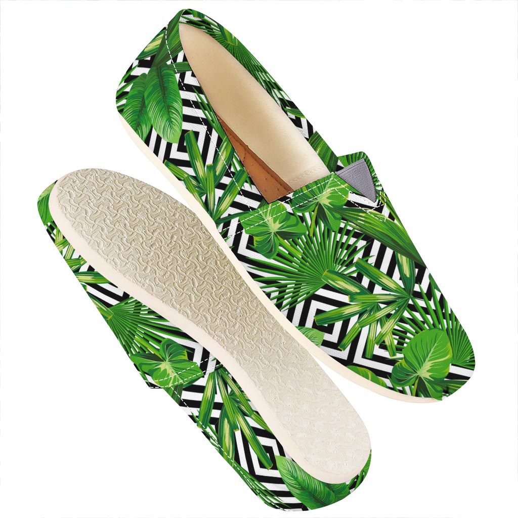 Exotic Tropical Leaves Pattern Print Casual Shoes