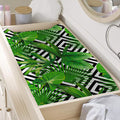 Exotic Tropical Leaves Pattern Print Changing Pad Cover