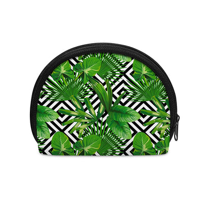 Exotic Tropical Leaves Pattern Print Coin Purse