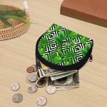 Exotic Tropical Leaves Pattern Print Coin Purse