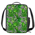 Exotic Tropical Leaves Pattern Print Crossbody Lunch Bag
