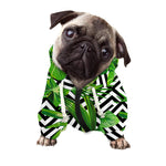 Exotic Tropical Leaves Pattern Print Dog Zip Up Hoodie