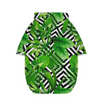 Exotic Tropical Leaves Pattern Print Dog Zip Up Hoodie
