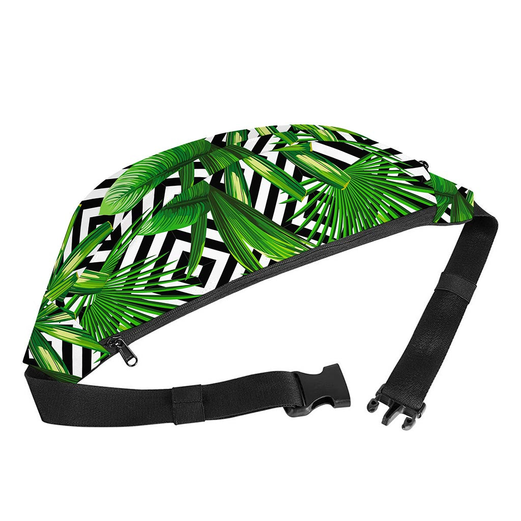 Exotic Tropical Leaves Pattern Print Fanny Pack