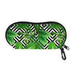 Exotic Tropical Leaves Pattern Print Glasses Case