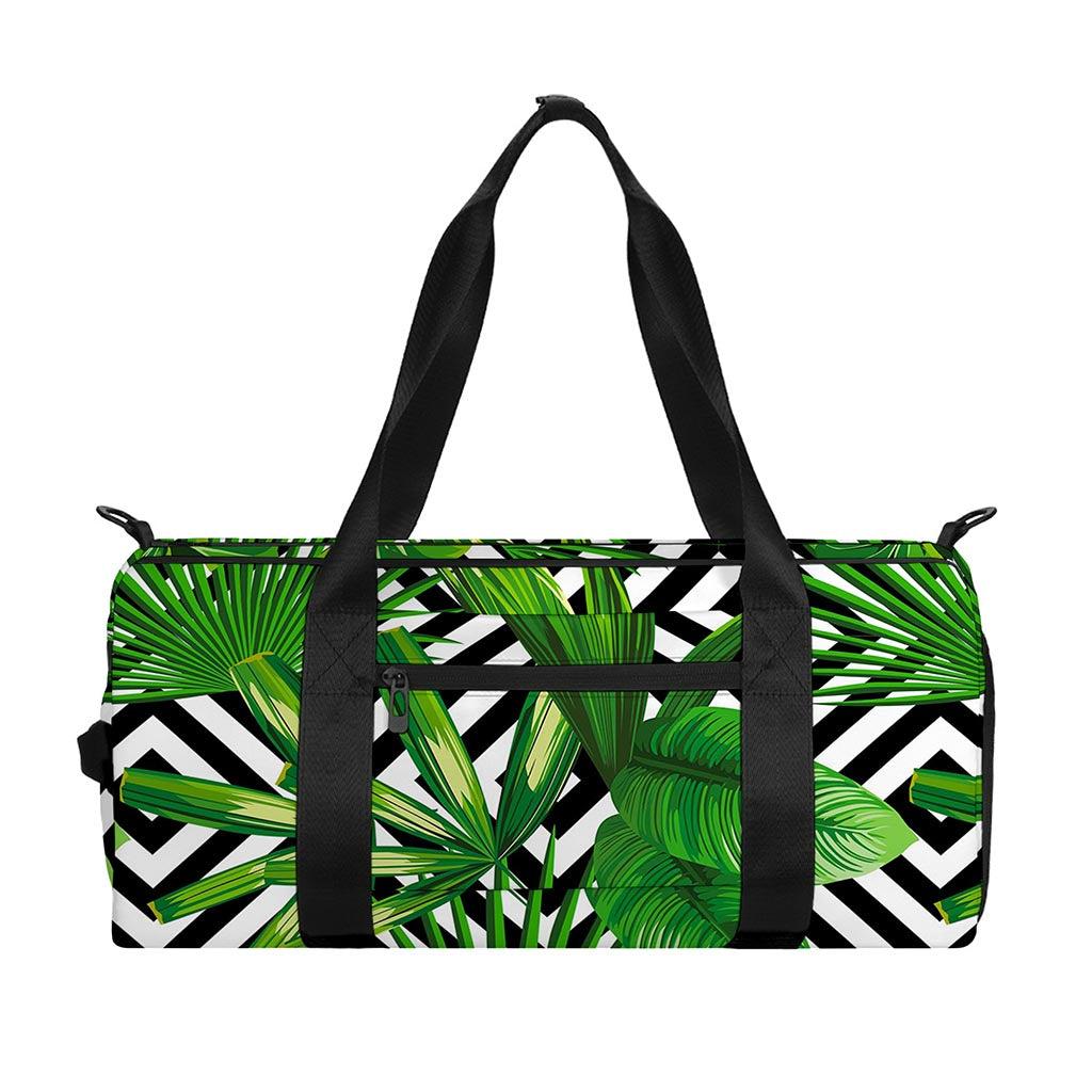 Exotic Tropical Leaves Pattern Print Gym Bag