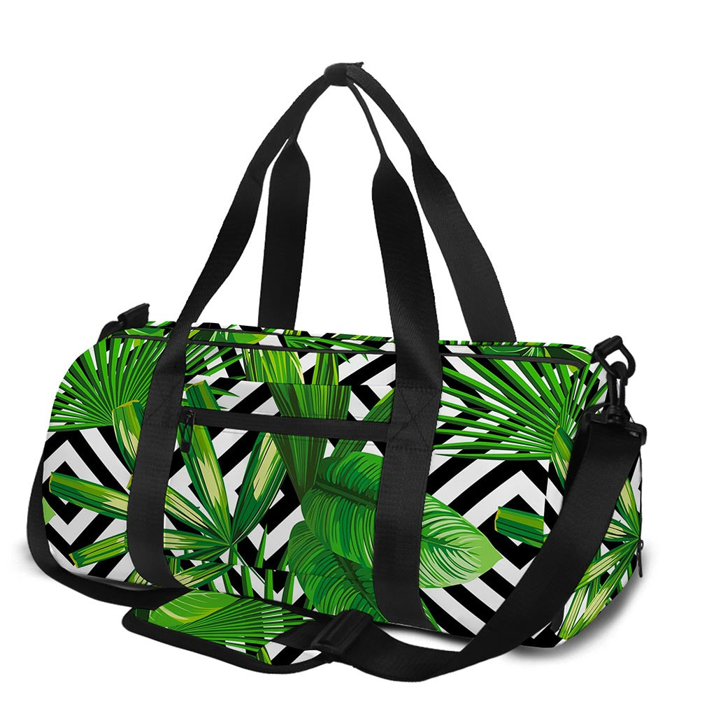 Exotic Tropical Leaves Pattern Print Gym Bag