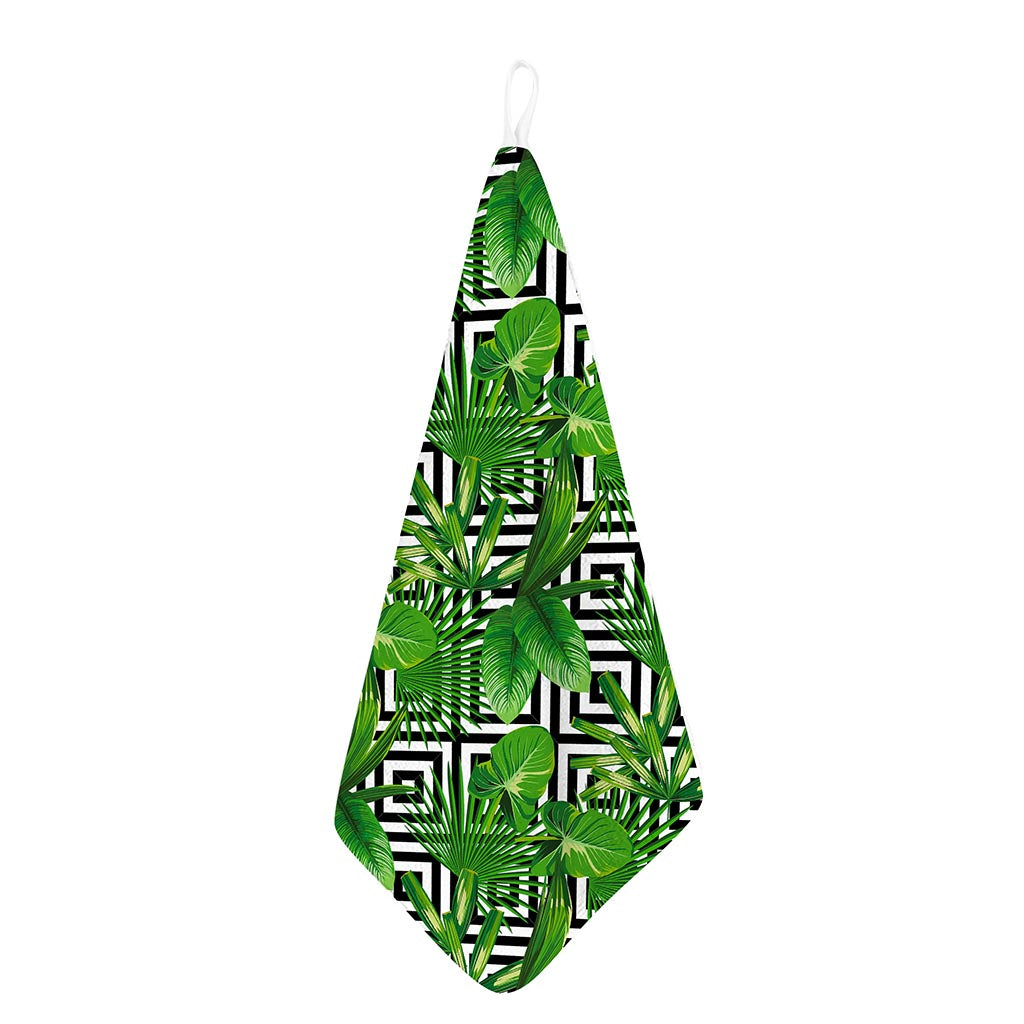 Exotic Tropical Leaves Pattern Print Hand Towel
