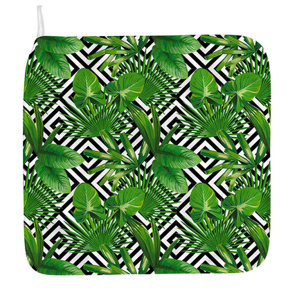 Exotic Tropical Leaves Pattern Print Hand Towel