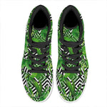 Exotic Tropical Leaves Pattern Print High Top Leather Sneakers
