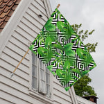 Exotic Tropical Leaves Pattern Print House Flag