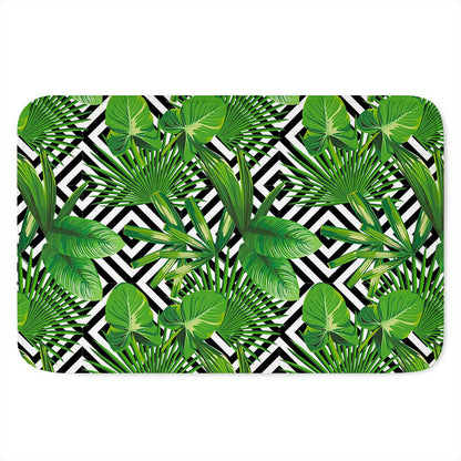 Exotic Tropical Leaves Pattern Print Indoor Door Mat
