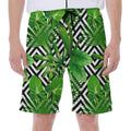 Exotic Tropical Leaves Pattern Print Men's Beach Shorts
